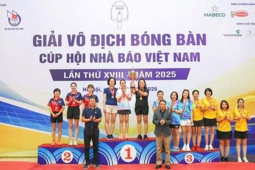 Bế mạc Giải vô địch bóng bàn Cúp Hội Nhà báo Việt Nam năm 2025