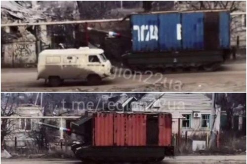 Xe tăng 'mặc áo' container đường biển trước mối đe dọa UAV