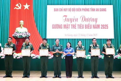Tuyên dương 10 gương mặt trẻ tiêu biểu Bộ đội Biên phòng An Giang