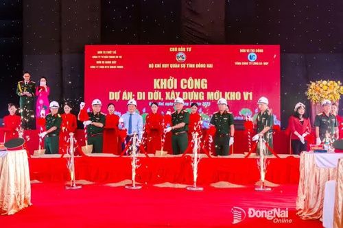 Bộ Chỉ huy Quân sự tỉnh Đồng Nai khởi công dự án di dời, xây dựng mới Kho V1
