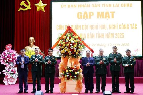 Gặp mặt cán bộ Quân đội nghỉ hưu, nghỉ công tác trên địa bàn tỉnh năm 2025