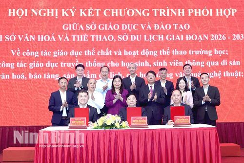 Hội nghị ký kết Chương trình phối hợp giữa Sở Giáo dục và Đào tạo với Sở Văn hóa và Thể thao, Sở Du lịch giai đoạn 2026-2030