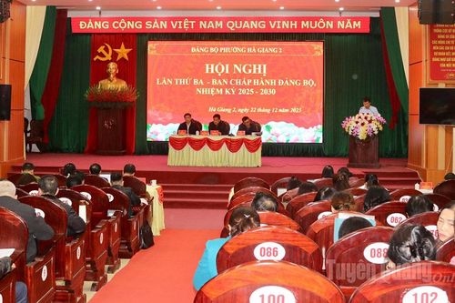 Hội nghị Ban Chấp hành Đảng bộ phường Hà Giang 2 lần thứ III, nhiệm kỳ 2025 -2030