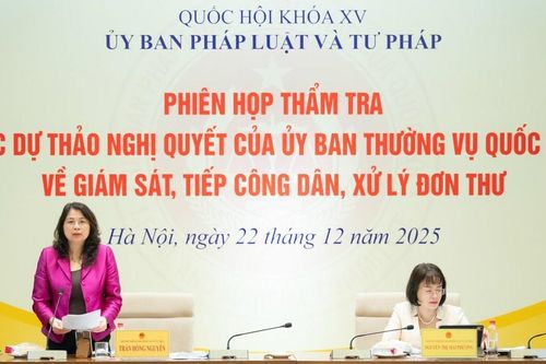 Thường trực Ủy ban Pháp luật và Tư pháp thẩm tra 2 dự thảo Nghị quyết