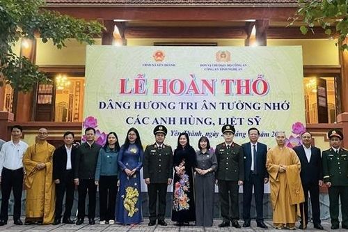 Bộ Công an tổ chức Lễ hoàn thổ, dâng hương tri ân tưởng nhớ các anh hùng, liệt sỹ