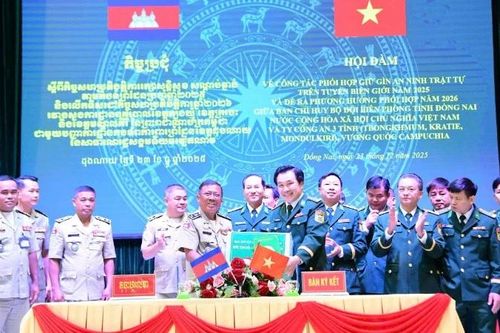 Bộ đội Biên phòng Đồng Nai hội đàm với Ty Công an 3 tỉnh của Vương quốc Campuchia