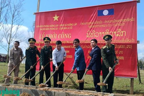 Đồn Biên phòng Hướng Lập khởi công xây dựng 'Nhà nghĩa tình nơi biên giới Việt Nam - Lào'