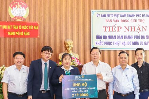 BIDV hỗ trợ 2 tỷ đồng cho Đà Nẵng khắc phục hậu quả thiên tai