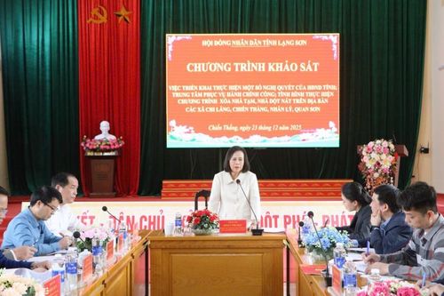 Thường trực HĐND tỉnh khảo sát tại các xã thuộc huyện Chi Lăng cũ