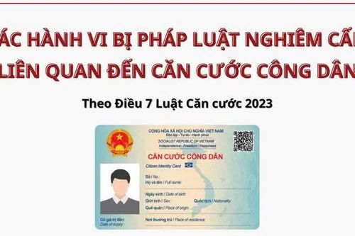 Các hành vi bị pháp luật nghiêm cấm liên quan đến căn cước công dân