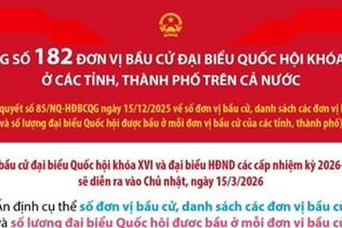 Chi tiết danh sách đơn vị bầu cử, số đại biểu Quốc hội được bầu của từng tỉnh, thành