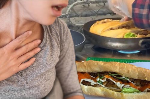 Xôn xao nhân viên cho đồ ăn từ miệng vào bánh mì của khách ở Ninh Bình