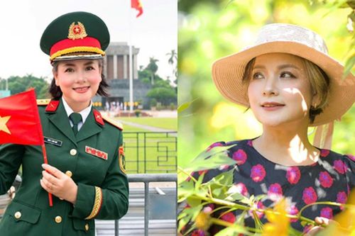 Dù sắp ở tuổi hưu nhưng nhan sắc của nữ NSND mang quân hàm Đại tá vẫn rất tươi trẻ