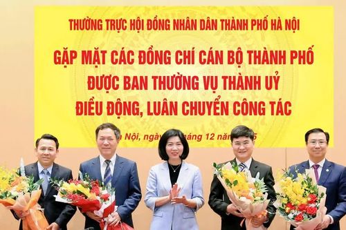 Thường trực HĐND Thành phố Hà Nội gặp mặt 5 cán bộ được điều động, luân chuyển