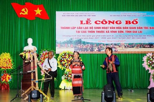 Xây dựng CLB Sinh hoạt văn hóa dân gian dân tộc Ba Na tại xã Vĩnh Sơn
