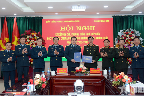 Quân chủng Phòng không - Không quân và Học viện Hậu cần ký kết quy chế phối hợp