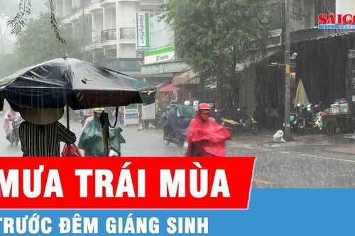 TPHCM: Mưa trái mùa bất ngờ trong chiều Giáng sinh