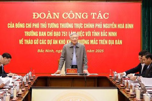 Phó Thủ tướng Thường trực Nguyễn Hòa Bình chỉ đạo tháo gỡ các dự án khó khăn, vướng mắc tại Bắc Ninh