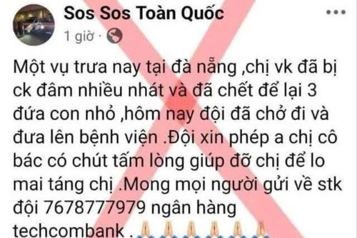 Công an Đà Nẵng bác tin phụ nữ bị đâm tử vong, lộ chiêu lừa chuyển tiền