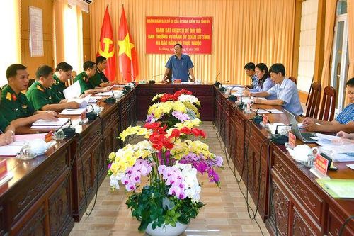 Ủy ban Kiểm tra Tỉnh ủy An Giang giám sát chuyên đề Ban Thường vụ Đảng ủy Quân sự tỉnh