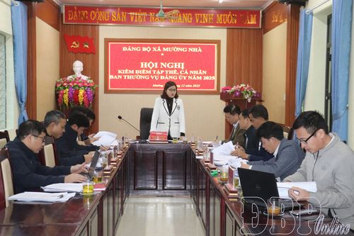 Ban Thường vụ Đảng ủy xã Mường Nhà kiểm điểm tập thể, cá nhân năm 2025