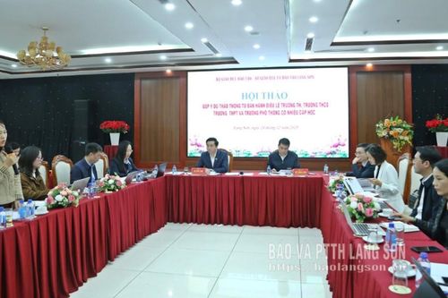 Hội thảo lấy ý kiến hoàn thiện dự thảo Điều lệ trường phổ thông nhiều cấp học tại Lạng Sơn