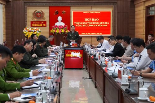 Công an tỉnh Quảng Trị họp báo về tình hình, kết quả công tác công an năm 2025