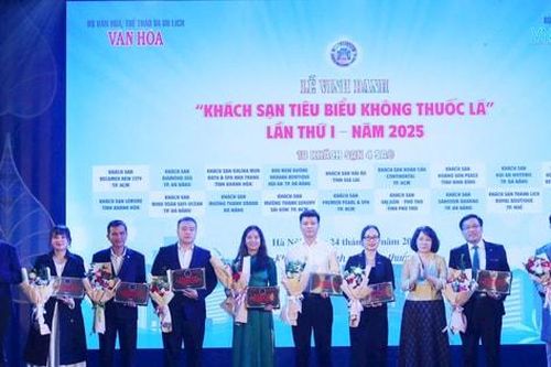 Vinh danh 44 khách sạn tiêu biểu không khói thuốc lá lần thứ I - năm 2025