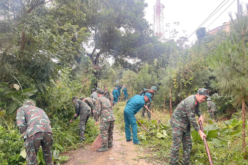 Ban Chỉ huy Phòng thủ khu vực 1 - Quảng Hà đẩy mạnh công tác dân vận