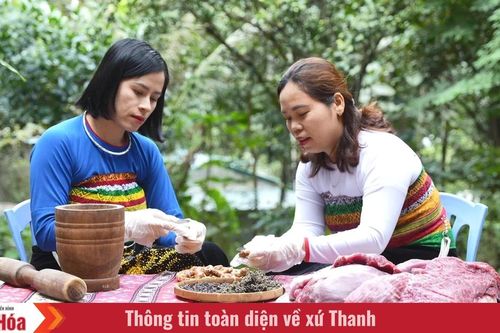 Thịt trâu gác bếp - Nét văn hóa ẩm thực của người Thái