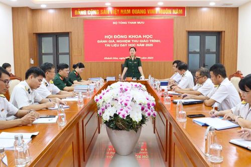 Bộ Tổng Tham mưu nghiệm thu kết quả biên soạn giáo trình, tài liệu dạy học năm 2025