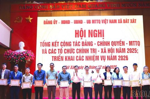 Xã Bát Xát tổng kết công tác năm 2025, triển khai nhiệm vụ trọng tâm năm 2026