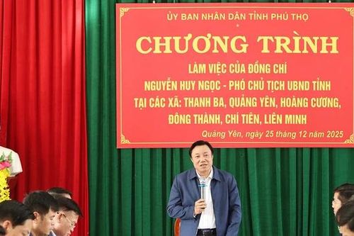 Phó Chủ tịch UBND tỉnh Nguyễn Huy Ngọc thăm, làm việc với 6 xã