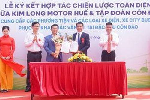 Xe buýt điện từ Huế đưa vào vận hành tại Côn Đảo