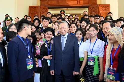 Tổng Bí thư Tô Lâm gặp mặt đại biểu học sinh, sinh viên, thanh niên dân tộc thiểu số xuất sắc, tiêu biểu