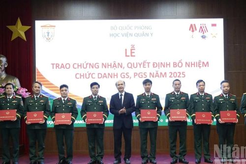 Học viện Quân y trao Chứng nhận và Quyết định bổ nhiệm chức danh cho 10 Giáo sư, Phó Giáo sư