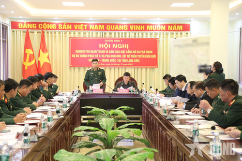Nghiệm thu mặt bằng 1.615ha đã rà phá bom mìn tuyến biên giới Việt Nam - Trung Quốc tại Lạng Sơn
