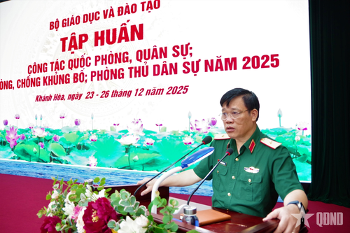 Bộ Giáo dục và Đào tạo: Tập huấn công tác quốc phòng, quân sự sát thực tiễn