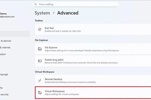 Quản lý tính năng ảo hóa nhanh hơn với Virtual Workspaces trên Windows 11