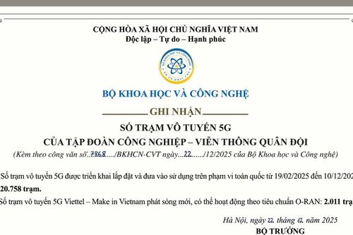 Viettel hoàn thành cam kết triển khai mạng 5G