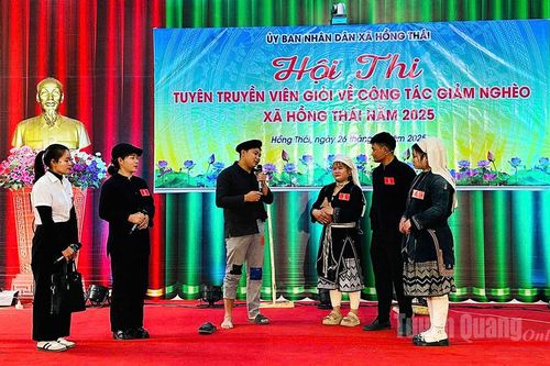 Xã Hồng Thái tổ chức Hội thi Tuyên truyền viên giỏi về công tác giảm nghèo