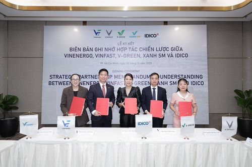 VinEnergo, VinFast, V-Green và Xanh SM hợp tác IDICO 'xanh hóa' khu công nghiệp