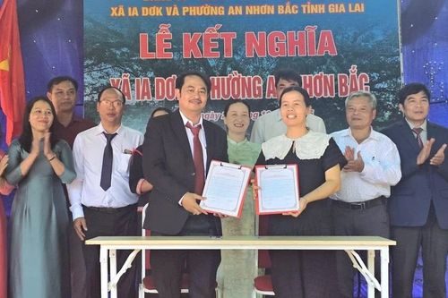 Xã Ia Dơk kết nghĩa với phường An Nhơn Bắc
