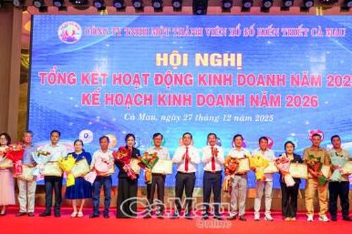 Năm 2025, Công ty Xổ số kiến thiết Cà Mau nộp ngân sách 2.410 tỷ đồng