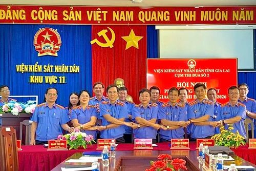 Cụm thi đua số 2 VKSND tỉnh Gia Lai ký kết giao ước thi đua năm 2026