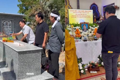 MC Quyền Linh thăm mộ cố nghệ sĩ Thương Tín