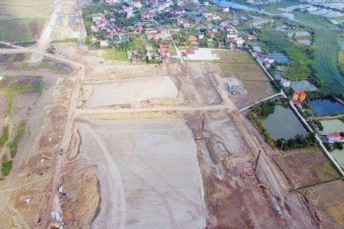 Hình ảnh Sân bay Gia Bình đang xây dựng