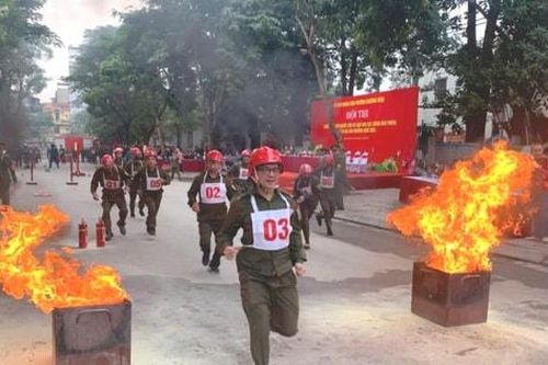 Khương Đình: Tổ chức hội thi chữa cháy cho lực lượng dân phòng