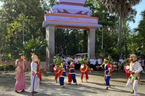 Độc đáo nghệ thuật múa trống Chhay-dăm của người Khmer