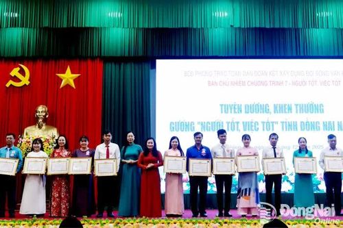 Tỉnh Đồng Nai tuyên dương 181 gương người tốt, việc tốt